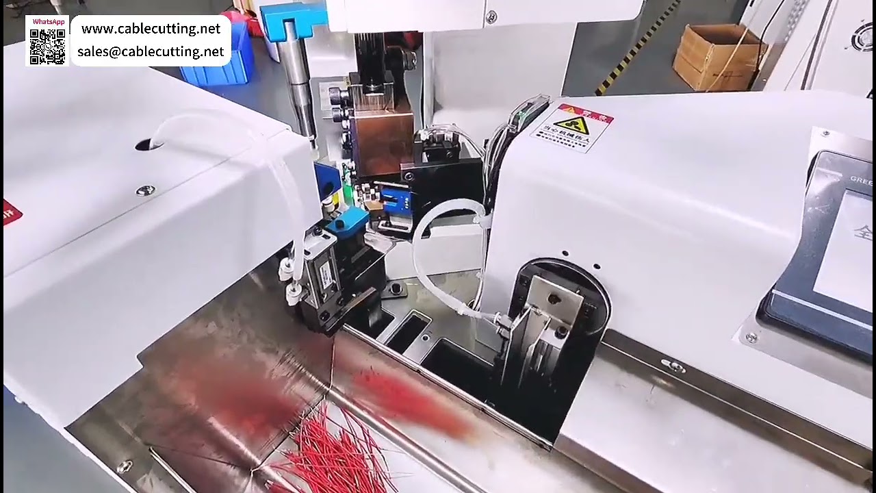 Fully Auto Tinning Crimping Machine for RJ Network Gold Pin Terminals  Cable Harness Equip