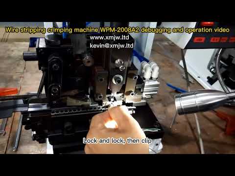 Wire stripping crimping machine WPM-2008A2 debugging and operation video