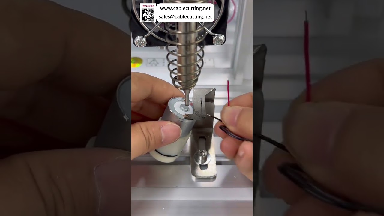 Semi Automatic Fully Electric Soldering Machine With Shared Fixture For Both Angled Wire Setup