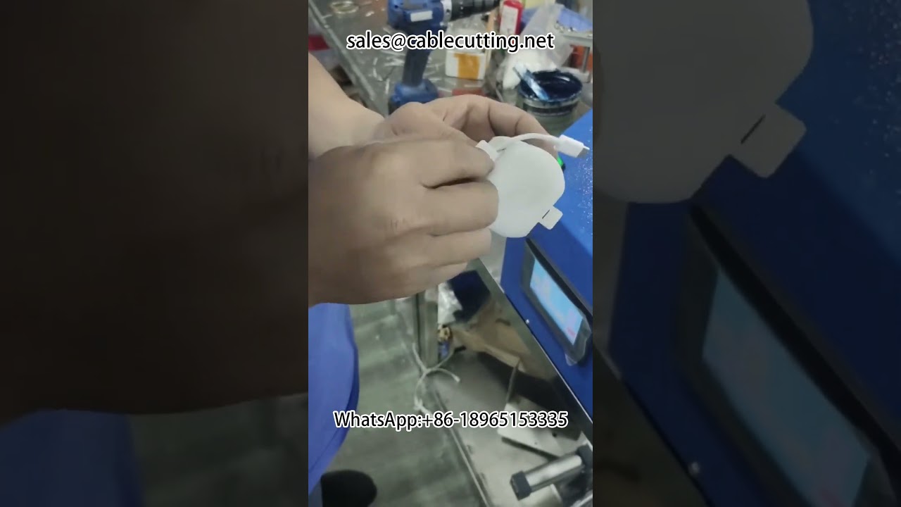 Data cable paper card packaging, Apple, Android, Type C cable winding machine #data cable #charging