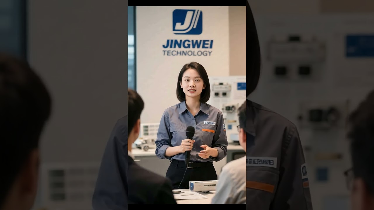 The sales manager of Jingwei Technology recommends products to customers. #cablewirestrippingmachine