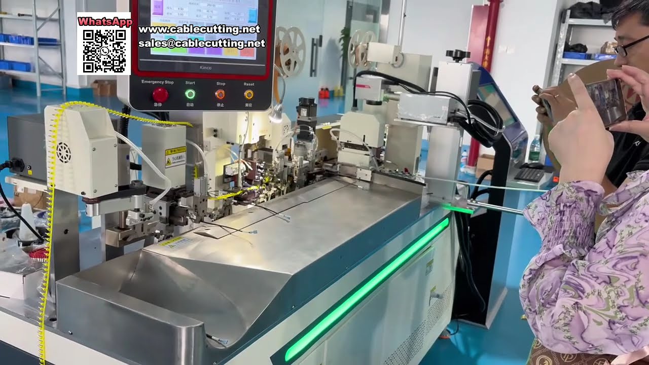 All in One Automatic Laser Coding Heat Shrink Tube and Terminal Crimping Machine