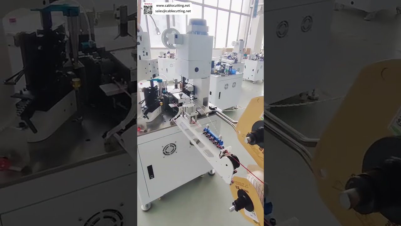 Dual Head Terminal Crimping Machine for Speaker Splicing Wire Harness  Auto Cable Assembly