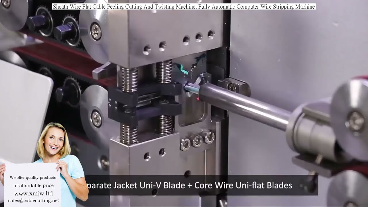 Sheath Wire Flat Cable Peeling Cutting And Twisting Machine, Fully Automatic Wire Stripping Machine