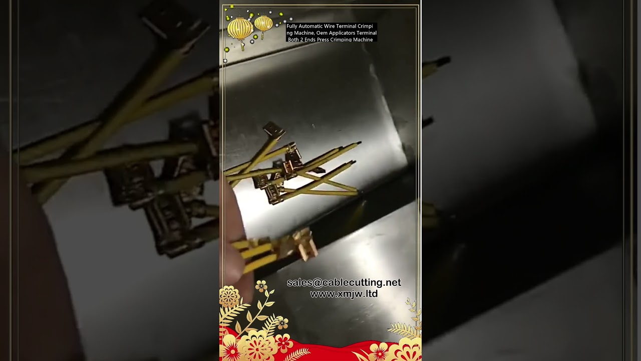 Fully Automatic Wire Terminal Crimping Machine, Oem Applicators Terminal Both 2 Ends Press Crimping