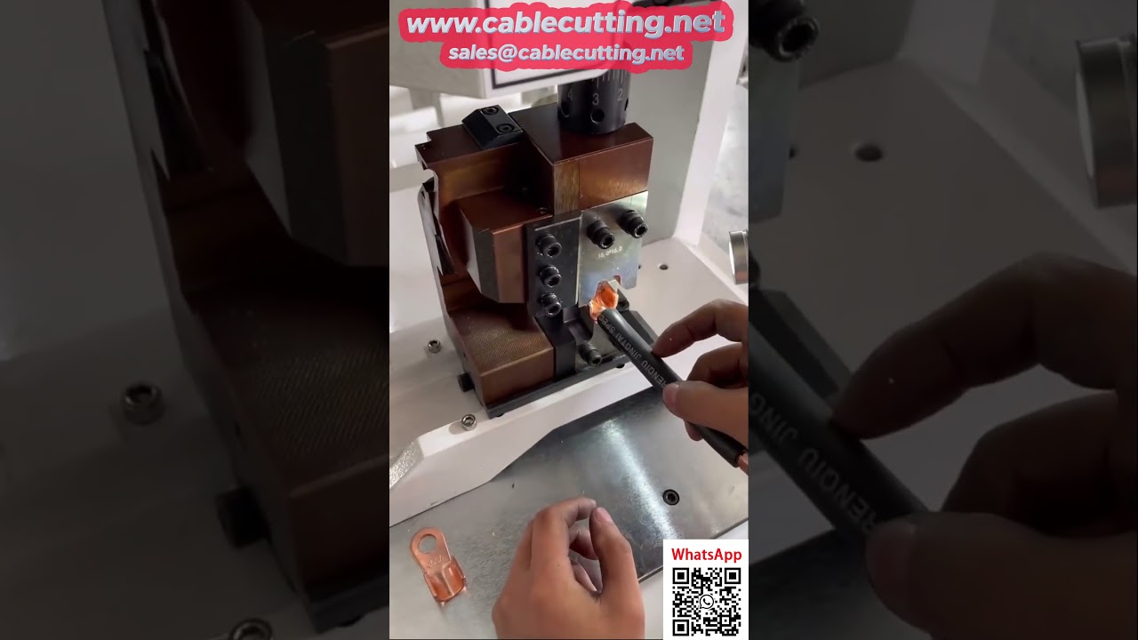 Prensa de crimpado dedicada de 12T para terminales de gran sección